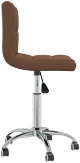 vidaXL Esszimmerstuhl Drehbar Braun Stoff, Drehbar [3087534]