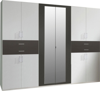 Kleiderschrank Taiga Drehtürenschrank mit Spiegel Ausführung wählbar