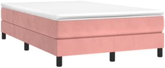 vidaXL Boxspringbett mit Matratze Rosa 120x190 cm Samt 3269682