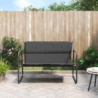 vidaXL 2-Sitzer Gartenbank mit Kissen Anthrazit Stahl 364106