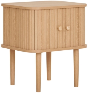 House Nordic Beistelltisch Jalousientüren, Eichefarbig, MDF - 45x50,5x40cm (BxHxT)