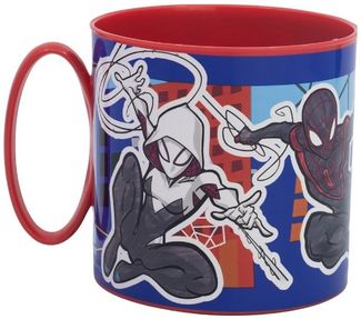Spiderman Becher Mikrowellengeeigneter Kunststoffbecher 390 ml – Motivbecher für Kinder
