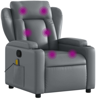 vidaXL Massagesessel Relaxsessel Grau Kunstleder 3205598