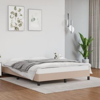 vidaXL Bettgestell Cappuccino-Braun 140x200 cm Kunstleder 346909