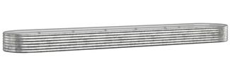 vidaXL Hochbeet Verzinkter Stahl 507x100x36 cm Silbern 319012
