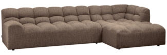 Chaiselongue Allure aus Melange-Stoff Rechts, Braun