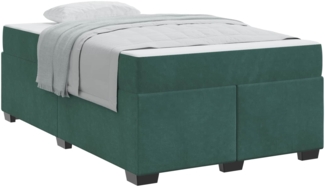 vidaXL Bettrahmen mit Matratze Dunkelgrün 120 x 190 cm Stoff 3399281