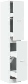 vidaXL Apothekerschrank, Holzwerkstoff weiß, 30 x 41 x 174,5 cm