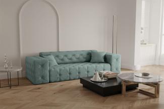 Sofa Designersofa CHANTAL 3-Sitzer in Stoff Opera Velvet Saphir