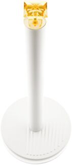 Küchenrollenhalter Stehend, Edelstahl Küchenpapierhalter für Standard Rollen Weiß