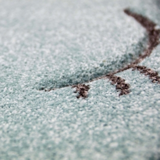 Carpetia Teppich Kinderzimmer Teppich Wolke Spielteppich in Türkis, Oval, Allergiker geeignet