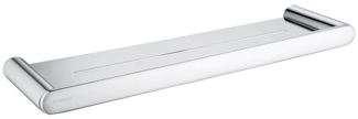 Lomadox Duschablage ROUND-30, Duchablage Wandablage in chrom glänzend, 43,5 x 3 x 12 cm