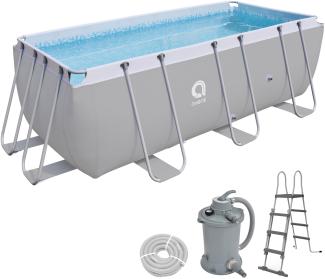 Avenli Frame Rectangular Pool Set 400 x 207 x 122 cm mit Sandfilter