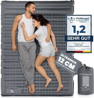 LuxusKollektion Campingstuhl Isomatte Selbstaufblasend Doppel 12CM Ultraleicht Camping für 2