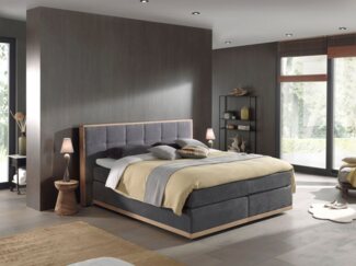 Places of Style Boxspringbett Vinton, aus massiver Eiche, verschiedene Härtegrade (auch H4)