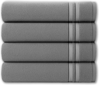 4er-Set Handtücher 50x100cm Anthrazit100% Baumwolle 450g/m² extra saugfähig