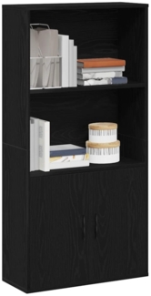 vidaXL Bücherregal Schwarz Eichen-Optik 60x24x120 cm Holzwerkstoff