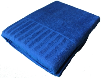 KH-Haushaltshandel Saunatuch Strandtuch Saunatuch XXL 100% Baumwolle 80x200 cm unifarben blau, Frottier (1-St), XXL Frottier Saunatuch, Strandlaken, Strandtuch, Badetuch