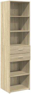 vidaXL Highboard Sonoma-Eiche 50x42,5x185 cm Holzwerkstoff 3281457