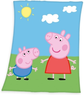 Babydecke Peppa Pig Fleece-Decke Gr. 130x160 cm Kuscheldecke, Herding, Kinder Kuscheldecke Babydecke