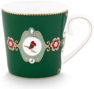 PiP Studio Tasse Henkelbecher Medallion Love Birds Dark Green (Groß)