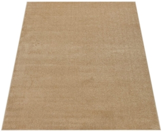 KADIMA DESIGN Teppich waschmaschinenwaschbar Unifarben Küche, Flur Waschbarer Teppich, Rechteckig, Höhe: 12 mm, Florhöhe: 8 mm, 100% Polypropylen, Rechteckig, 60x100 cm, Gold