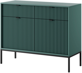 Selsey 'Vellore' Sideboard 2-türig, grün mit schwarzem Gestell, ca. 83 x 104 x 39 cm