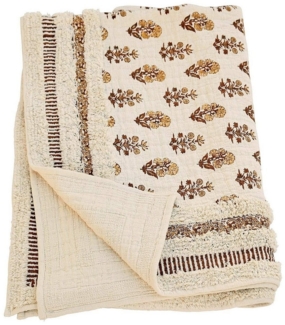 Mirabeau Tagesdecke Plaid Arsalan creme/braun