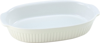 CreaTable Auflaufform Pastell Kitchen, Steinzeug, (1-St), klassisches Streifenrelief, umlaufender Kantenschutz, Pastellfarben