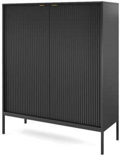 Highboard Nova Kommode 104cm schwarz 2-türig MDF