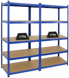 PROREGAL® Schwerlastregal MegaDeal Garagenregal Steckregal Lagerregal TAURUS, 2-tlg, Robustes Lastenregal Garagenregal Werkstattregal Kellerregal