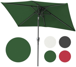 Clanmacy Sonnenschirm Sonnenschirm Rechteckig,Kurbel,Knickbar,Eisen,neigbar,1.4x2.1 m,Grün