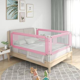 Kleinkind-Bettschutzgitter Rosa 180x25 cm Stoff