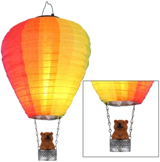 LED Solarleuchte, Heißluftballon, Feuer Effekt, IP44