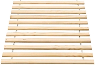 Rolllattenrost Kashka 200x90x2 Rollrost Massivholz Natur