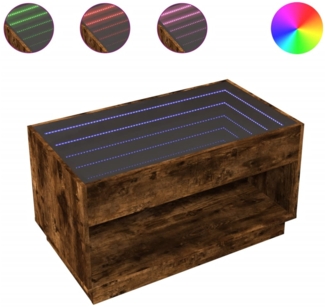 vidaXL Couchtisch mit Infinity-LED Räuchereiche 90x50x50 cm 847669