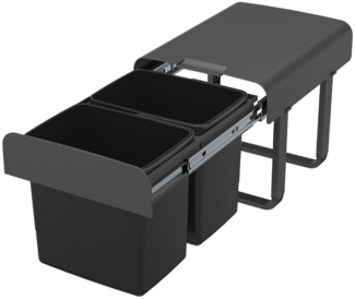 Abfallsammler 2x15L Einbau Mülleimer Mülltrennung Abfallsorter oriongrau