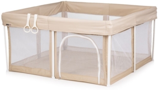 Chipolino Laufstall Vibe Set Spielmatte 120 x 120cm Krabbelmatte Tasche waschbar beige