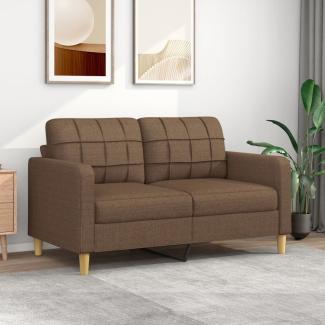 vidaXL 2-Sitzer-Sofa Braun 140 cm Stoff