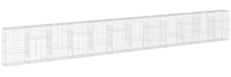 vidaXL Gabione mit Deckel 1200x50x150 cm Verzinktes Eisen 3295165