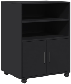 vidaXL Rollschrank Schwarz 60x48x81 cm Holzwerkstoff 853165