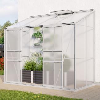 Vitavia Anlehn-Gewächshaus "Styx 3300", aluminium eloxiert, 3,3 m²,4 mm HKP