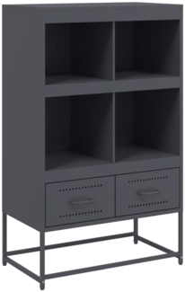 vidaXL Highboard Anthrazit 68x39x111,5 cm Stahl 846604