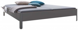 NAIT Doppelbett 140 x 210cm Anthrazit ohne Kopfteil