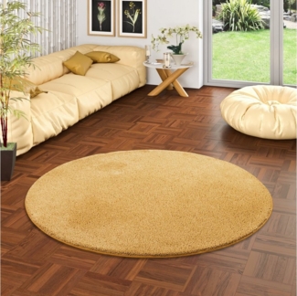 Snapstyle Hochflor-Teppich Hochflor Shaggy Teppich Palace Rund, Rund, Höhe: 36 mm