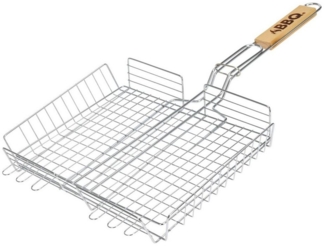 HAC24 Grillrost Grillkorb Gemüse Grillschale BBQ Grillpfanne Grillguthalter (1-St), Verchromter Stahl