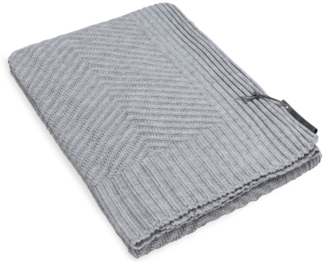 Knit Factory Beau Plaids 160x130 cm Glatt Grau