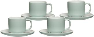 Ritzenhoff & Breker JASPER Kaffeetasse mit Untertasse 240 ml 4er Set mint