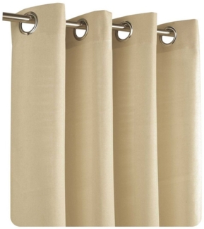 Haus und Deko Gardine Vorhang Leinenoptik 140x245 cm Ösen 2er Set blickdicht Struktur uni, Ösen (2 St), blickdicht, Polyester