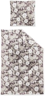 Irisette Feinbiber Bettwäsche Koala 135x200 Blumen Rosen rosa sand 8531-60